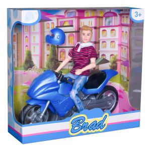 Кукла - манекен - мъж - с мотоциклет - 30 см.