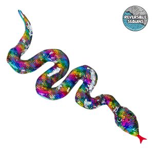 Плюшена змия - с магически пайети - 79 см.