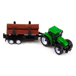 Трактор - зелен - с ремарке - 3 вида
