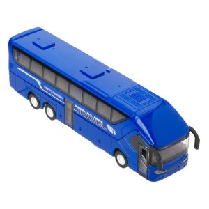 Туристически автобус - син - със звук и светлини