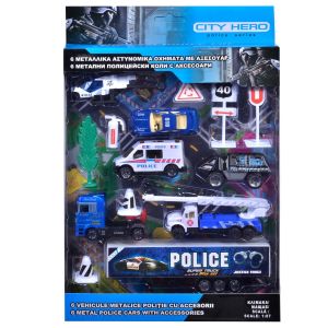 Полицейски превозни средства - 6 бр. + аксесоари