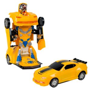 Робот - автомобил - жълт - със звук и светлини