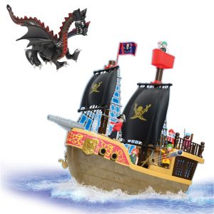 Пиратски кораб - с фигурки и дракон