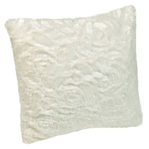Калъфка за декоративна възглавница - бяла - релефна - 40 х 40 см.