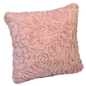 Калъфка за декоративна възглавница - розова - релефна - 40 х 40 см.