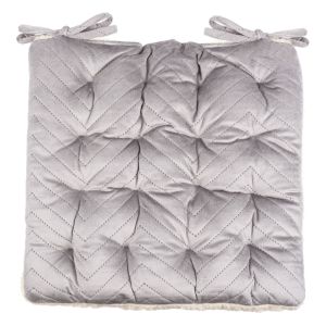 Декоративна възглавница за стол - сива - шепра - 38 х 38 см.