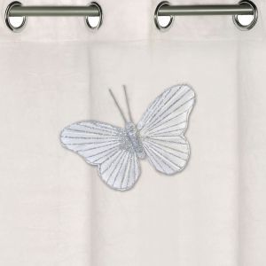 Декорация за пердета и завеси - пеперуда - сребриста