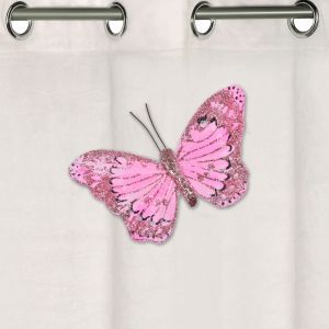 Декорация за пердета и завеси - пеперуда - розова