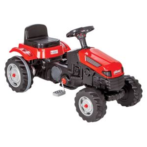 Детски трактор - с педали - червен