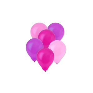 Парти балони - цикламени - 3 цвята - 25 см. - 10 бр.