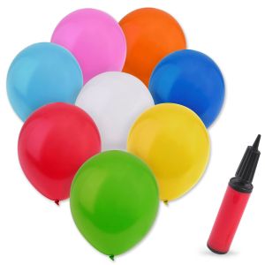 Парти балони - цветни - 30 см. - 25 бр. + помпа