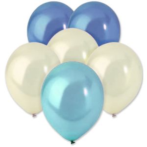 Парти балони - сини и бели - 23 см. - 12 бр.