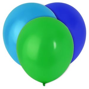 Парти балони - сини и зелени - 30 см. - 20 бр.