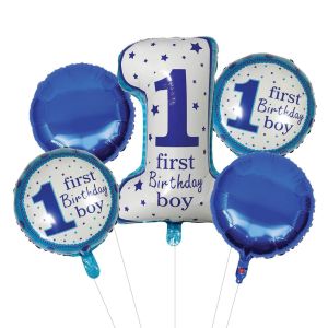 Парти балони - 1st Birthday Boy - 5 бр.