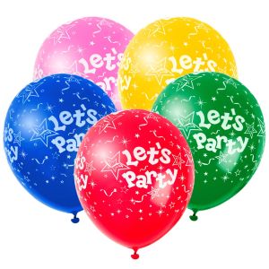 Парти балони - цветни - LET'S PARTY - 30 см. - 20 бр.