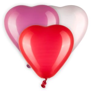 Парти балони - сърца - 28 см. - 10 бр.