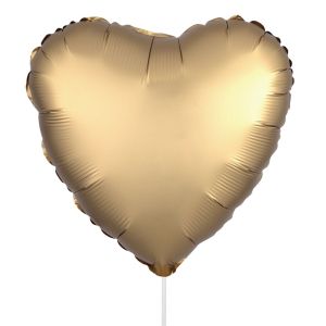 Парти балон - златист - сърце - 49 х 46 см.
