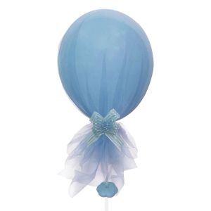 Парти балон - с панделка - син - 35 см.
