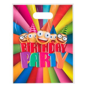 Подаръчни торбички - найлонови - Birthday party - 10 бр.