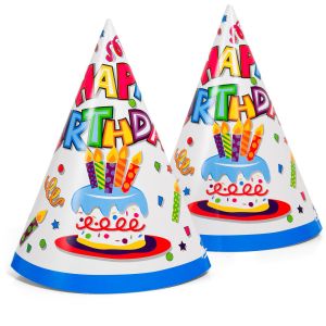 Парти шапки - HAPPY BIRTHDAY - торта - 20 бр.