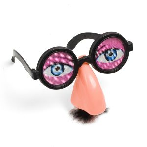 Карнавални очила и нос с косми