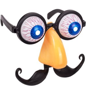 Карнавални очила с нос и мустаци