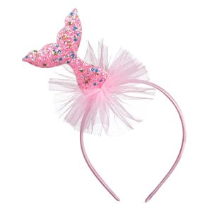 Карнавална диадема - опашка на русалка - розова