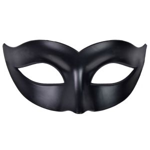 Карнавална маска - домино - черна - класическа