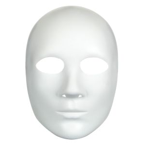 Карнавална маска - бяла - Full Face