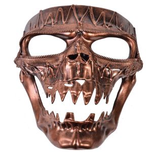 Карнавална маска - череп - бронзов
