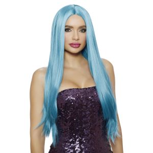 Карнавална перука - светло синя - дълга