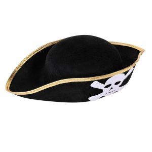 Карнавална шапка - пират - черна