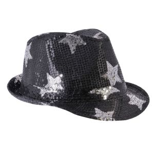 Карнавална шапка - сребристи звезди