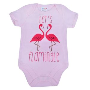 Бебешко боди - розово фламинго