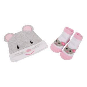 Бебешки комплект - шапка и чорапи - мишле