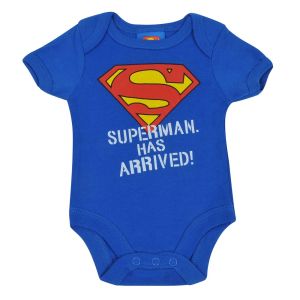Бебешко боди - синьо - SUPERMAN