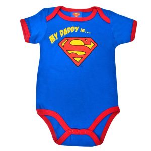 Бебешко боди - синьо - SUPERMAN