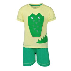 Бебешка пижама - лятна - крокодил