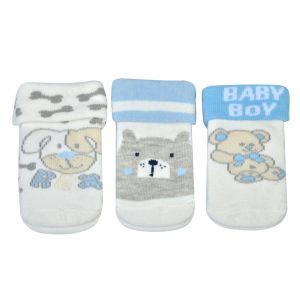 Бебешки чорапи - животни - 3 чифта