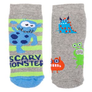 Бебешки чорапи - хавлиена подплата - чудовища - 2 чифта