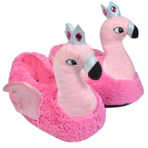 Домашни пантофи - розово фламинго