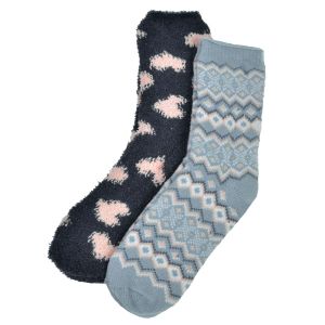 Домашни термо чорапи - черни и сиви
