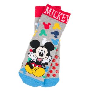 Домашни термо чорапи - сиви - Мики Маус