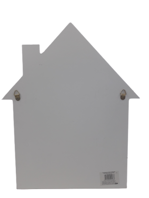 Къщичка за ключове - дървена - бяла - 27 х 33 см.