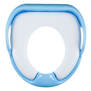 Детска седалка за тоалетна чиния с дръжки, синя