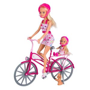 Кукла с велосипед - 30 см.