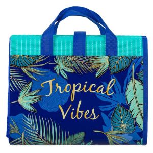 Плажна чанта с рогозка с тропическа лятна атмосфера, 180 х 86 см.