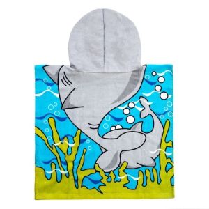 Детска плажна кърпа за момче с пончо 50 х 100 см.