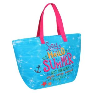 Плажна чанта "кажи здравей на лятото" 57 х 20 х 39 см. 