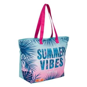 Плажна чанта "само летни вибрации" 56 х 22 х 38 см. 